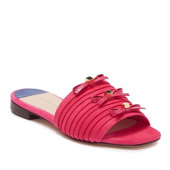 Stuart Weitzman Shoes - Stuart Weitzman Ariel Flat Pleated Suede Sandals